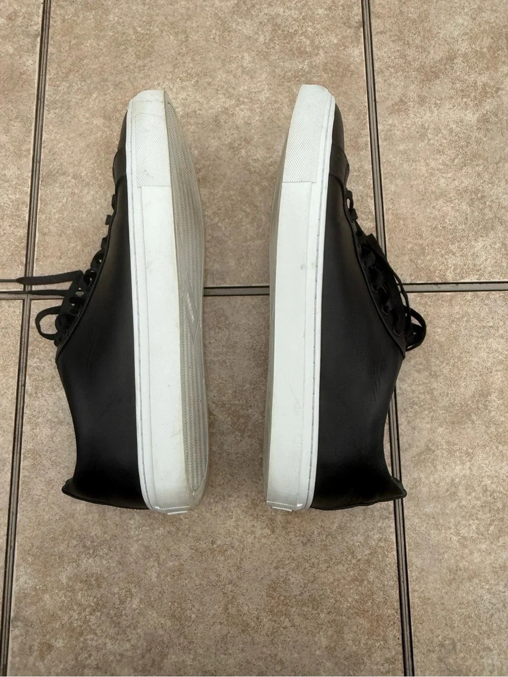 Thursday Premier Low Top fashion sneakers in black leather size 12